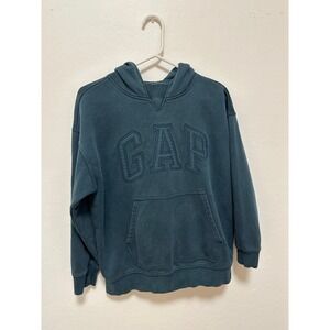 GAP Teen Blue Pullover‎ Hoodie Sweatshirt Classic Logo Pocket Casual Comfy